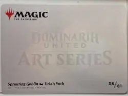 Sprouting Goblin - GOLD STAMPED ART CARD- Magic the Gathering MTG Nice! - Image 2