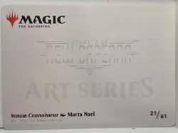 Venom Connoisseur - GOLD STAMPED ART CARD- Magic the Gathering MTG Nice! - Image 2