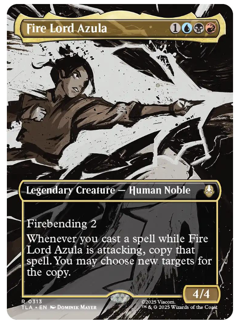Fire Lord Azula (0313) - Borderless Avatar MTG - Image 1