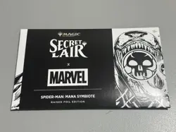 MTG Secret Lair x Spider-Man: Mana Symbiote Raised Foil Edition - Venom Land - Image 1