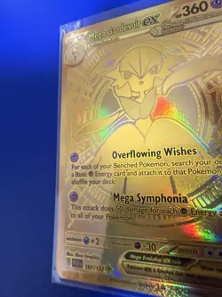 Mega Gardevoir ex 187/132 Mega Evolution Gold Pokemon Mint NM Pack Fresh - Image 2