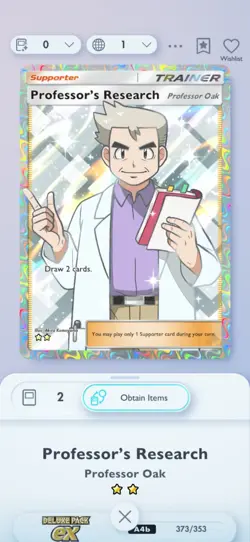 Bundle (EN) Professor's Research (Prof Oak) +any other 2 ? - Pokemon TCG Pocket - Image 1