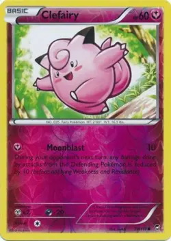 Pokemon - Clefairy - 70/111 - Common - Reverse Holo - XY - Furious Fists - NM - Image 1