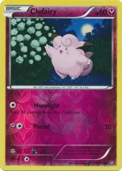 Pokemon - Clefairy - 69/111 - Common - Reverse Holo - XY - Furious Fists - NM - Image 1