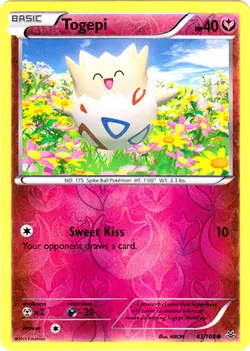Pokemon - Togepi - 43/108 - Common - Reverse Holo - XY - Roaring Skies - NM - Image 1