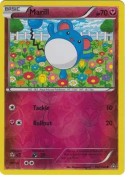 Pokemon - Marill - 102/160 - Common - Reverse Holo - XY - Primal Clash - NM - Image 1