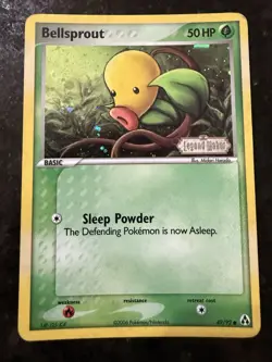 Bellsprout Holo Stamped Pokemon 2006 EX Legend Maker 49/92 - Image 1