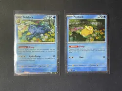 Pokemon TCG Mega Evolutions Psyduck 007 Golduck 008 Black Star Promo Holo - Image 2
