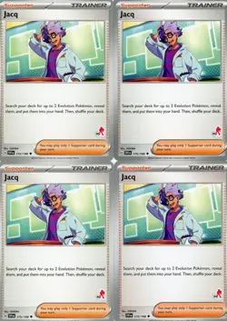 4x Pokemon TCG Jacq 175/198 Battle Academy 2024 Armarouge Stamp Uncommon Playset - Image 1
