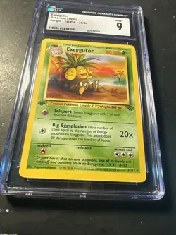 1999 Pokemon Wizards Jungle Set Exeggutor Jungle 35 /64 First Edition CGC 9 MINT - Image 5