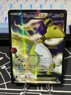 Pokemon TCG Ampharos-EX Holo FULL ART Ancient Origins 87/98 LP - Image 1