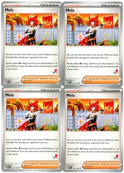 4x Pokemon TCG Mela 167/182 Battle Academy 2024 Armarouge Stamp Uncommon Playset - Image 1