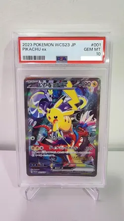 PSA 10 2023 Pokemon WCS23 001 Pikachu EX PSA 10 GEM MT wcs23-001 - Image 1