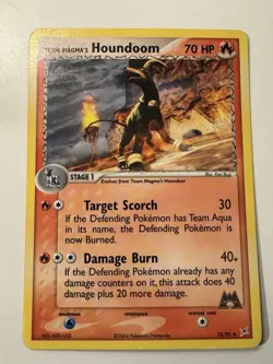 Team Magma's Houndoom 34/95 Pokemon Team Magma vs Team Aqua - Regular - Image 1