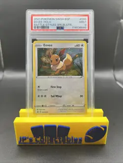 2021 Pokemon Eevee Holo SWSH095 Battle Styles Blister Promo PSA 9 - Image 1