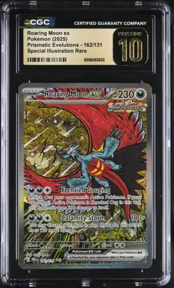 Pokemon Roaring Moon ex Prismatic Evolutions SIR #162 CGC 10 Pristine - Image 1