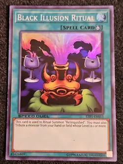 Yugioh Black Illusion Ritual STP1-EN011 Super Rare Speed Duel VLP - Image 1