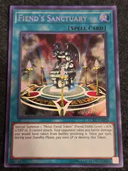 Fiend's Sanctuary LCKC-EN030 Holo Foil Legendary Collection Kaiba Unl LP - Image 1
