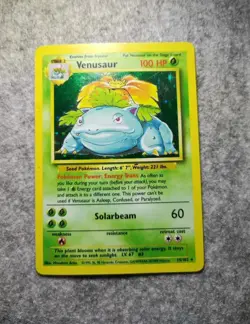 Pokemon Venusaur TCG 1999 Holographic Base Set Card Unlimited 15/102 - Image 1