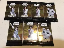 Star Wars TCG - A New Hope 7 Booster Packs Sealed 11 cards per pack - Image 1