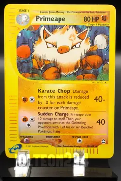 Pokemon TCG Card - Primeape 029/147 Aquapolis Reverse Holo Rare Vintage E-Reader - Image 1