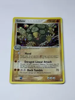 Pokemon Card TCG Rare Golem 6/92 Cosmos Holo SWIRL Legend Maker 2006 MP - Image 1