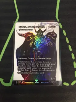 MTG Magic The Gathering Golbez, Clad In Darkness Foil FCA Final Fantasy Black - Image 1