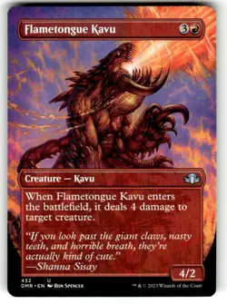 Flametongue Kavu Dominaria Remastered Regular Borderless MTG NM - Image 1