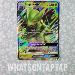 Pokemon Card Sceptile GX 22/214 Ultra Rare Sun Moon Lost Thunder Singles MP - Image 1