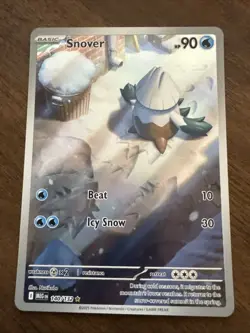 Pokemon Snover 140/132 Me01: Mega Evolution Illustration Rare Holo - Image 1
