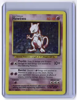 Mewtwo 010/102 Holo Rare Holo NM Pokemon Base Set - Image 1