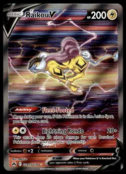 Pokemon TCG Crown Zenith #GG41/GG70 Raikou V MP+ (Corner Crease) - Image 1