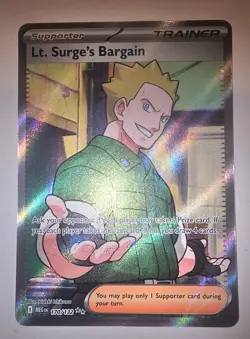 Lt. Surge's Bargain 170/132 Ultra Rare - Pokemon TCG - Mega Evolution - NM+ - Image 1