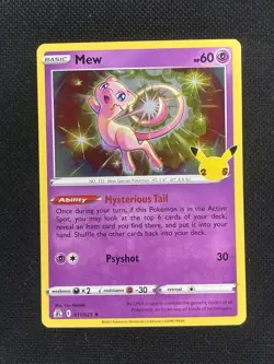 Pokemon TCG Mew 011/025 Celebrations Holo NM - Image 1