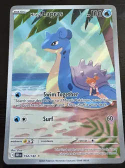 Pokemon Misty’s Lapras 194/182 Destined Rivals Full Art Illustration Rare NM - Image 1