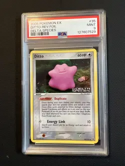2005 POKEMON EX DELTA SPECIES #35 DITTO-REVERSE FOIL PSA 9 - Image 1