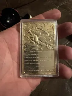 1999 Pokemon Charizard Gold Bar Burger King 23K Plated - Image 3