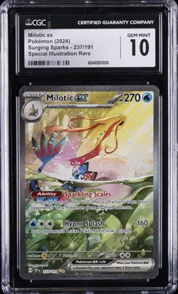 2024 POKEMON SSP EN-SURGING SPARKS #237 MILOTIC EX CGC 10 GEM MINT - Image 1
