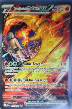 Team Rockets Moltres ex 229/182 Pokemon "Destined Rivals" - Image 1