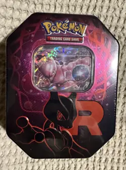 Pokemon TCG Team Rocket's Mewtwo Tin Factory Sealed New - Image 1