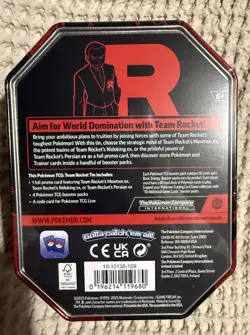 Pokemon TCG Team Rocket's Mewtwo Tin Factory Sealed New - Image 2