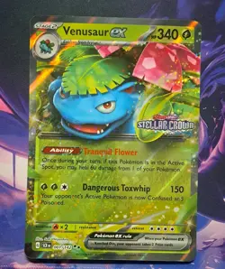 Pokemon TCG Venusaur ex Stellar Crown Stamped Jumbo Promo 001/142 NM! ?? - Image 1