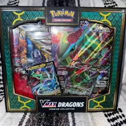Pokemon TCG Sword & Shield - Vmax Dragons Premium Collection Box - New - Image 1