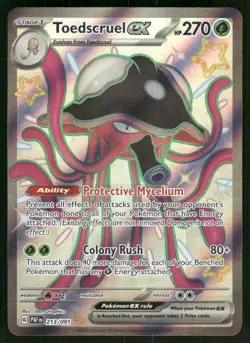 Toedscruel ex - 213/091 Shiny Ultra Rare Holo NM Pokemon SV: Paldean Fates - Image 1