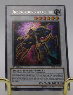 Yugioh Underground Arachnid ABPF-EN096 Secret Rare 1st Ed Very LP - Image 1