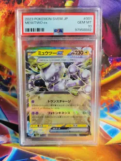 Pokemon Mewtwo ex Japanese Starter Set SVEM #001 Graded Card PSA 10 - Image 1