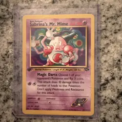 Pokemon TCG 1st Edition Sabrina's Mr. Mime Gym Challenge Card 59/132 Regular - Image 1