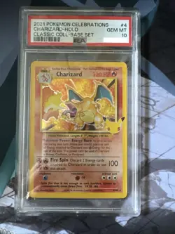 PSA 10 GEM MINT Charizard Celebrations Classic Collection Pokemon Card 4/102 CEL - Image 1