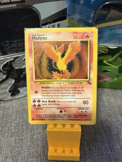Moltres Holo Rare Fossil Base Set 1999 Pokemon Card 12/62 - Image 1
