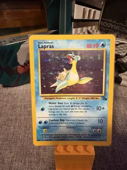 Lapras 10/62 Fossil Holo Pokemon Card - Image 1